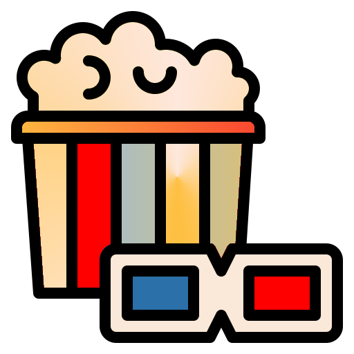 popcorn and 3d glasses favicon